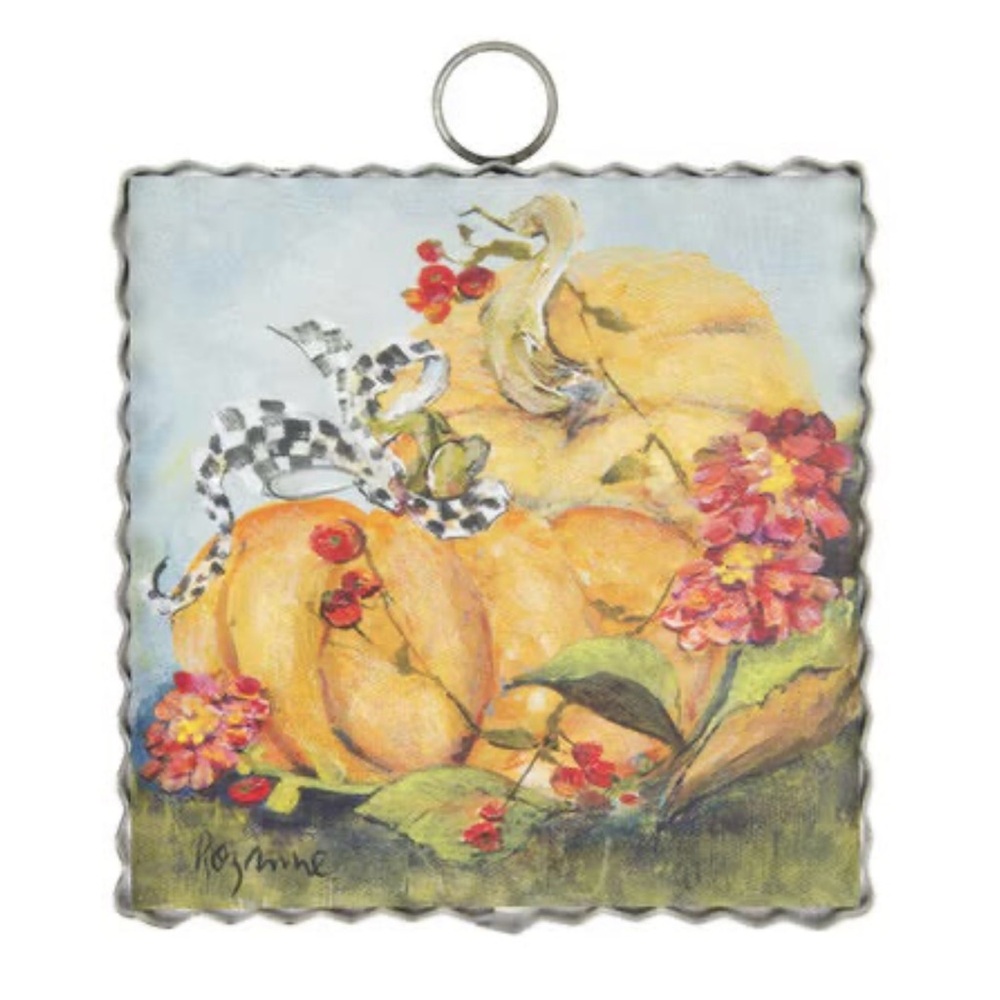 Mini Elegant Pumpkins Print by The Round Top Collection
